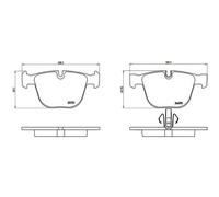 BREMBO Brake Pad Set Rear With Piston Clip Fits Alpina B7 BMW 5 Series 7 Series
