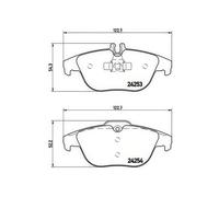 BREMBO P50068 Brake Pad Set For Disc Brake Rear Teves System Fits Mercedes-Benz