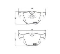 BREMBO Brake Pad Set Rear With Piston Clip Replacement Fits BMW 3 Series X1