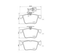 Brake pads P 85 162 BREMBO for AUDI SEAT