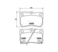 Brake pads P 83 073 BREMBO for LEXUS IS II GS IS C