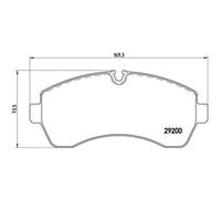 Brake Pads Set fits MERCEDES SPRINTER 906 2.1D Front 2006 on Brembo 0044206820
