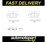 Brembo Rear Brake Pad Set fits Audi Q5