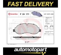 Brembo Front Brake Pad Set fits Ford Transit Custom Tourneo Custom