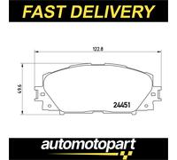 Brembo Front Brake Pads P 83 106 for Lexus Toyota