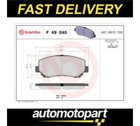 Brembo Brake Pads Set fits MAZDA CX5 KF 2.2D Front 2012 on K0Y13323Z KRY23328ZA