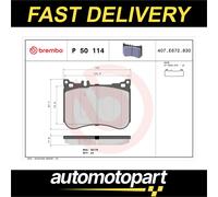 Brembo Brake Pads P50114 Front Set 4x for Mercedes-Benz S/E-Class, CLS