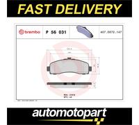 Brembo P56031 Brake Pad Set Front With Anti-Squeak Plate Fits Nissan Micra