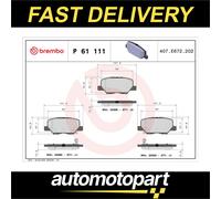 Brembo p61111 Brake Pads, Set of 4