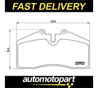 BREMBO Brake Pad Set Front Axle Braking Fits Porsche 911 928 944 959 968