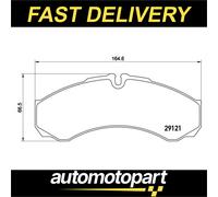 Brembo Brake Pad Set PA6017 (P A6 017) Front/Rear - Fits Iveco Daily