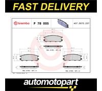 BREMBO P 78 005 Brake pad set