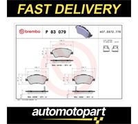 Brembo Brake Pads Set fits TOYOTA COROLLA E15, ZRE141 1.6 Front 06 to 14 Quality