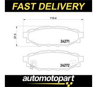 Brembo Brake Pads Set fits TOYOTA GT86 ZN6 2.0 Rear 2012 on SU00304096 Quality