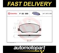 P 83 099 Front Brake Pad Set 4x Pads Prepared For Wear Indicator Braking Brembo