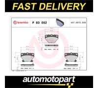 Brake Pads Set fits TOYOTA YARIS NCP13 1.5 Rear 00 to 05 1NZ-FE Brembo Quality
