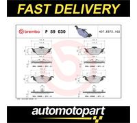 BREMBO P 59 030 Brake pad set