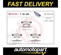 BREMBO Brake pad set PRIME LINE with acoustic wear warning P 59 083 Brake pads,Brake pad set, disc brake OPEL,VAUXHALL,Corsa E Schrägheck (X15)