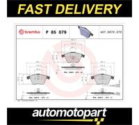 BREMBO P 85 079 Brake pad set