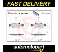 Front Brake Pad Set Fits Alpina B6 BMW 3 Series Ferrari Maserati Porsche BREMBO