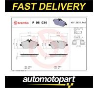 Brembo P06034 Front Disc Brake Pad - Set of 4