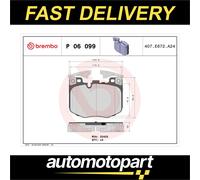P 06 099 Disc Brake Brake Pad Set Front Fits Alpina XD3 BMW 3 Touring Van Brembo