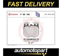 BREMBO P 06 106 Brake pad set