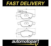 Brembo Brake Pad Set P 23 114 - Front - incl. wear warning contact - for Alfa Romeo 147, 156