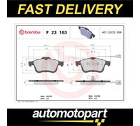 Brake pads P 23 163 BREMBO for FIAT OPEL
