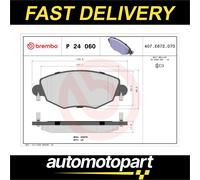 Brembo P24060 Front Disc Brake Pad - Set of 4