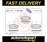 BREMBO P 30 034 Brake pad set