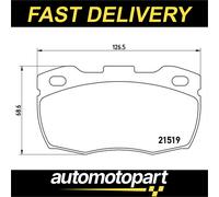 Brembo P44015 Front Disc Brake Pad - Set of 4