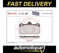 Brembo Brake Pads Set Front P47001 A132J0001S 20345 D15988812 Quality OE Quality
