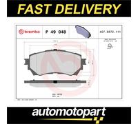 Brembo Brake Pad Set Front With Piston Clip With Anti-Squeak Plate Fits Mazda 6