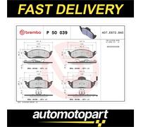 BREMBO P 50 039 Brake pad set