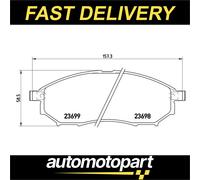 Brembo Brake Pads Front With Anti-Squeak Plate For Infiniti EX FX Nissan Renault