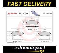 Brembo P56096 Front Disc Brake Pad, Set of 4