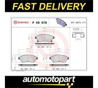 Brembo Front Brake Pad Set fits Vauxhall Astra