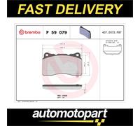 Brake pads P 59 079 BREMBO for FORD OPEL TESLA HYUNDAI CADILLAC CHEVROLET