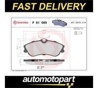 Brembo Brake Pads Set Front P61069 1617273180 425213 425234 425333 425378 23346