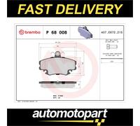 Brake pads P 68 008 BREMBO for RENAULT PEUGEOT DACIA ALPINE LADA