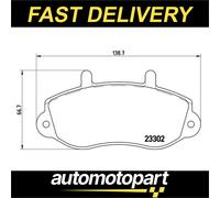 Brembo Brake Pads Set Front P68025 1605979 4404777 4501150 4502797 4507797 23302