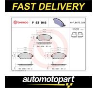 Brembo Brake Pads Set Front P83046 0446505130 0446505131 0446505140 0446505150