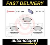BREMBO P 83 051 Brake pad set