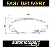 Brake pads P 83 071 BREMBO for TOYOTA RAV 4 III PRIUS PLUS AURIS RAV 4 IV MIRAI