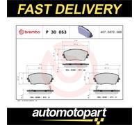 BREMBO P 30 053 Brake pad set