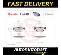 Brake pads P 06 038 BREMBO for BMW 3 Touring 3 X1 1 Coupe 3 Coupe 3 Convertible