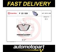 Brake pads P 23 026 BREMBO for ALFA ROMEO FIAT LANCIA
