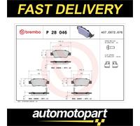 Brembo Brake Pad Set Rear With Caliper Screws 43mm Height Fits Honda CR-V