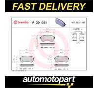 Brake pads P 30 051 BREMBO for KIA HYUNDAI